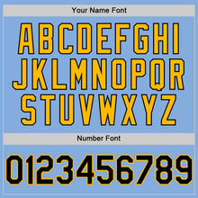 Charger l'image dans la galerie, Custom Light Blue Black-Gold Authentic Sleeveless Baseball Jersey