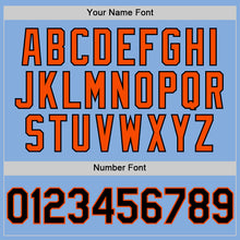 Laden Sie das Bild in den Galerie-Viewer, Custom Light Blue Black-Orange Authentic Sleeveless Baseball Jersey