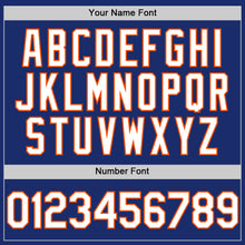 Charger l'image dans la galerie, Custom Royal White-Orange Authentic Sleeveless Baseball Jersey