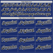 Laden Sie das Bild in den Galerie-Viewer, Custom Royal Black-White Authentic Sleeveless Baseball Jersey