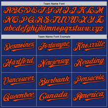 Charger l'image dans la galerie, Custom Royal Black-Orange Authentic Sleeveless Baseball Jersey