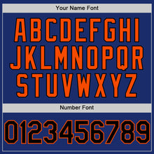 Charger l'image dans la galerie, Custom Royal Black-Orange Authentic Sleeveless Baseball Jersey