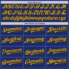 Charger l'image dans la galerie, Custom Royal Black-Gold Authentic Sleeveless Baseball Jersey