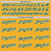 Charger l'image dans la galerie, Custom Gold Green-White Authentic Sleeveless Baseball Jersey