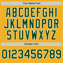 Charger l'image dans la galerie, Custom Gold Green-White Authentic Sleeveless Baseball Jersey