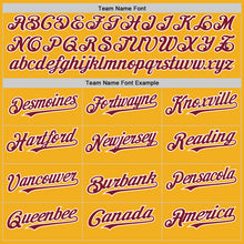 Charger l'image dans la galerie, Custom Gold Crimson-White Authentic Sleeveless Baseball Jersey