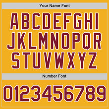 Charger l'image dans la galerie, Custom Gold Crimson-White Authentic Sleeveless Baseball Jersey