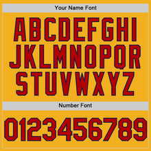 Charger l'image dans la galerie, Custom Gold Red-Navy Authentic Sleeveless Baseball Jersey