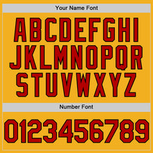 Charger l'image dans la galerie, Custom Gold Red-Black Authentic Sleeveless Baseball Jersey