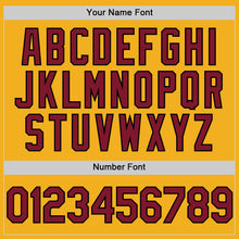 Charger l'image dans la galerie, Custom Gold Crimson-Black Authentic Sleeveless Baseball Jersey