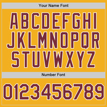 Charger l'image dans la galerie, Custom Gold Burgundy-White Authentic Sleeveless Baseball Jersey