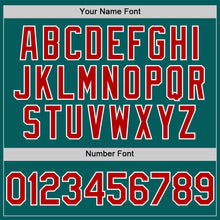 Laden Sie das Bild in den Galerie-Viewer, Custom Teal Red-White Authentic Sleeveless Baseball Jersey
