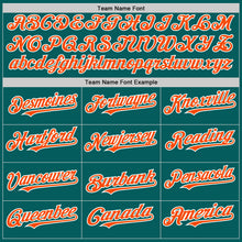 Charger l'image dans la galerie, Custom Teal Orange-White Authentic Sleeveless Baseball Jersey