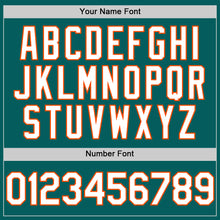 Charger l'image dans la galerie, Custom Teal White-Orange Authentic Sleeveless Baseball Jersey