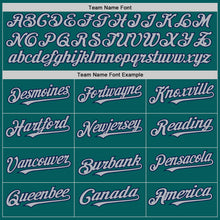 Laden Sie das Bild in den Galerie-Viewer, Custom Teal Gray-Navy Authentic Sleeveless Baseball Jersey