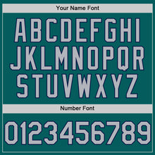 Laden Sie das Bild in den Galerie-Viewer, Custom Teal Gray-Navy Authentic Sleeveless Baseball Jersey