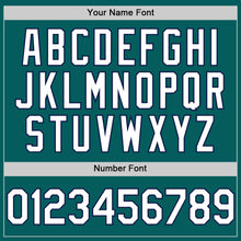 Charger l'image dans la galerie, Custom Teal White-Navy Authentic Sleeveless Baseball Jersey