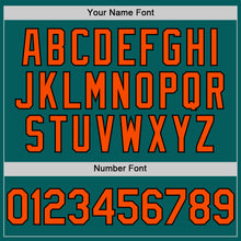 Charger l'image dans la galerie, Custom Teal Orange-Black Authentic Sleeveless Baseball Jersey