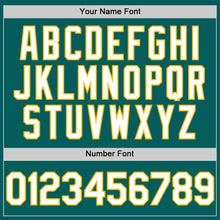 Charger l'image dans la galerie, Custom Teal White-Gold Authentic Sleeveless Baseball Jersey