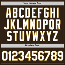 Charger l'image dans la galerie, Custom Brown White-Old Gold Authentic Sleeveless Baseball Jersey