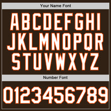 Charger l'image dans la galerie, Custom Brown White-Orange Authentic Sleeveless Baseball Jersey