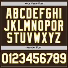 Charger l'image dans la galerie, Custom Brown White-Gold Authentic Sleeveless Baseball Jersey