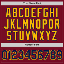 Charger l'image dans la galerie, Custom Crimson Navy-Gold Authentic Sleeveless Baseball Jersey