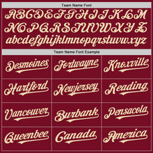 Charger l'image dans la galerie, Custom Crimson Cream Authentic Sleeveless Baseball Jersey