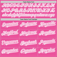 Charger l'image dans la galerie, Custom Pink White Authentic Sleeveless Baseball Jersey