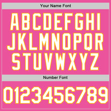 Charger l'image dans la galerie, Custom Pink White-Gold Authentic Sleeveless Baseball Jersey