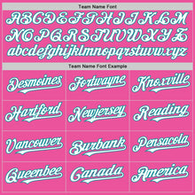 Laden Sie das Bild in den Galerie-Viewer, Custom Pink White-Teal Authentic Sleeveless Baseball Jersey