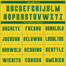 Charger l'image dans la galerie, Custom Gold Kelly Green Sublimation Fade Fashion Soccer Uniform Jersey