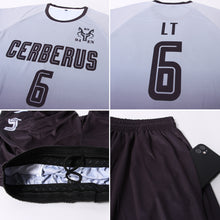 Загрузить изображение в средство просмотра галереи, Custom Gray Black Sublimation Fade Fashion Soccer Uniform Jersey