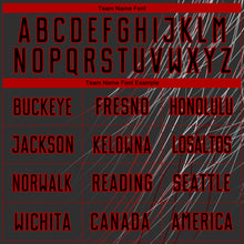 Laden Sie das Bild in den Galerie-Viewer, Custom Black Black-Red Sublimation Soccer Uniform Jersey