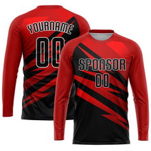 Загрузить изображение в средство просмотра галереи, Custom Red Black-White Sublimation Soccer Uniform Jersey
