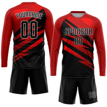 Загрузить изображение в средство просмотра галереи, Custom Red Black-White Sublimation Soccer Uniform Jersey