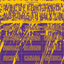 Load image into Gallery viewer, Custom Purple Yellow Sublimation Soccer Uniform Jersey