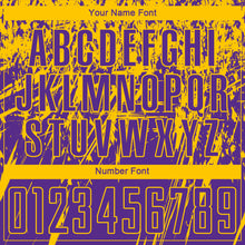 Load image into Gallery viewer, Custom Purple Yellow Sublimation Soccer Uniform Jersey