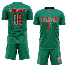 Загрузить изображение в средство просмотра галереи, Custom Kelly Green Red-White Sublimation Mexico Soccer Uniform Jersey