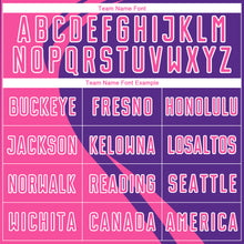 Load image into Gallery viewer, Custom Pink Purple-White Curve Lines Sublimation Soccer Uniform Jersey