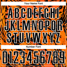 Charger l'image dans la galerie, Custom Bay Orange Black-White Abstract Fluid Sublimation Soccer Uniform Jersey