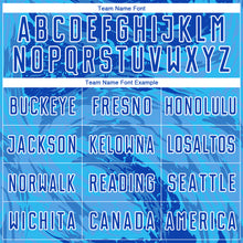 Charger l'image dans la galerie, Custom Thunder Blue Sky Blue-White Abstract Fluid Sublimation Soccer Uniform Jersey