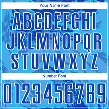 Charger l'image dans la galerie, Custom Thunder Blue Sky Blue-White Abstract Fluid Sublimation Soccer Uniform Jersey
