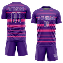 Load image into Gallery viewer, Custom Purple Pink-White Halftone Dots Sublimation Soccer Uniform Jersey
