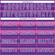 Load image into Gallery viewer, Custom Purple Pink-White Halftone Dots Sublimation Soccer Uniform Jersey