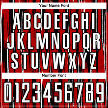 Load image into Gallery viewer, Custom Red White-Black Pinstripe Sublimation Soccer Uniform Jersey