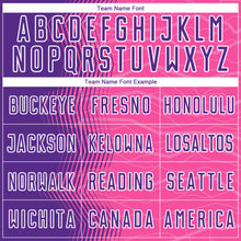 Load image into Gallery viewer, Custom Pink Purple-White Gradient Arrow Sublimation Soccer Uniform Jersey