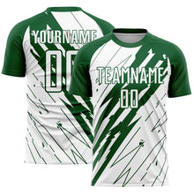 Load image into Gallery viewer, Custom Kelly Green White Sublimation Soccer Uniform Jersey