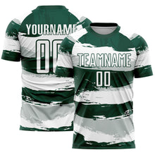 Load image into Gallery viewer, Custom Green White Sublimation Soccer Uniform Jersey