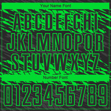 Laden Sie das Bild in den Galerie-Viewer, Custom Black Neon Green Sublimation Soccer Uniform Jersey